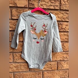 • 10/$25- George Christmas‎ Reindeer Cotton Bodysuit